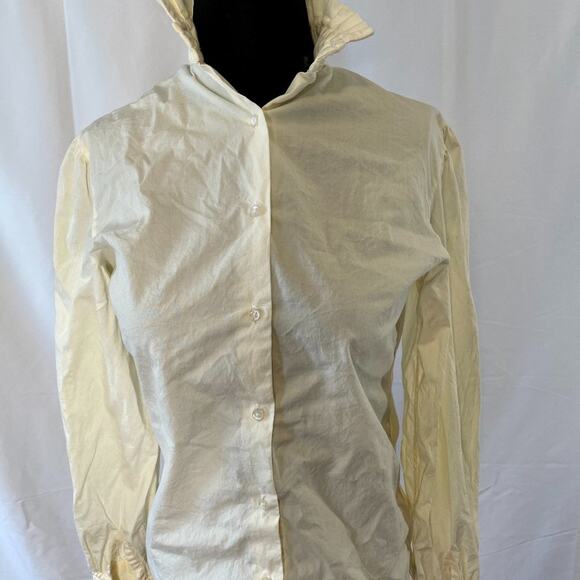 Vintage Nantucket Pintuck Blouse – 1980s Edwardian Style Cotton Top, Size 8 - Picture 4 of 16